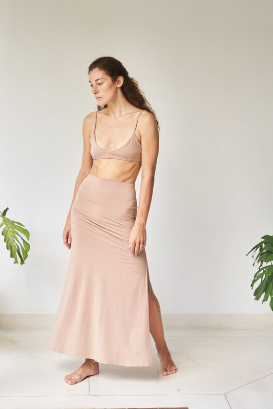 Kaili Skirt - Plant Viscose - Tan Tiyara Soul Wear