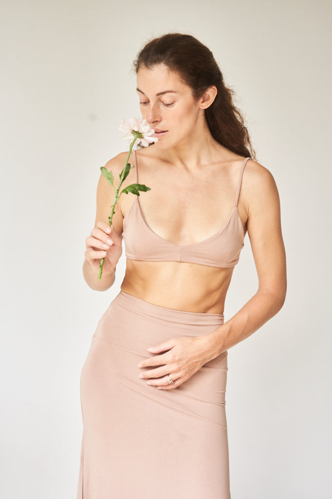 Kaili Skirt - Plant Viscose - Tan Tiyara Soul Wear