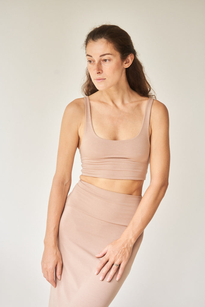 Sia Skirt - Plant Viscose - Tan Tiyara Soul Wear