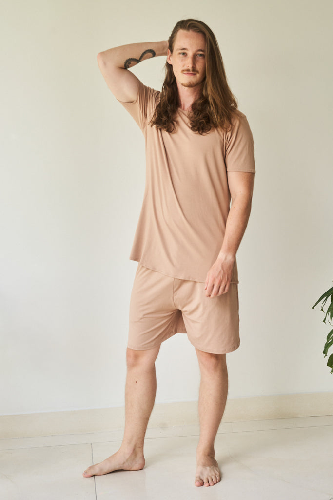 Kai Shirt - Plant Viscose - Tan Tiyara Soul Wear
