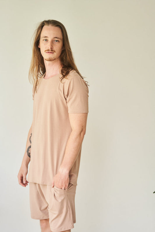 Kai Shirt - Plant Viscose - Tan Tiyara Soul Wear