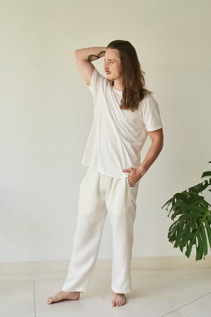 Shen Pant - Hemp - Pearl White Tiyara Soul Wear