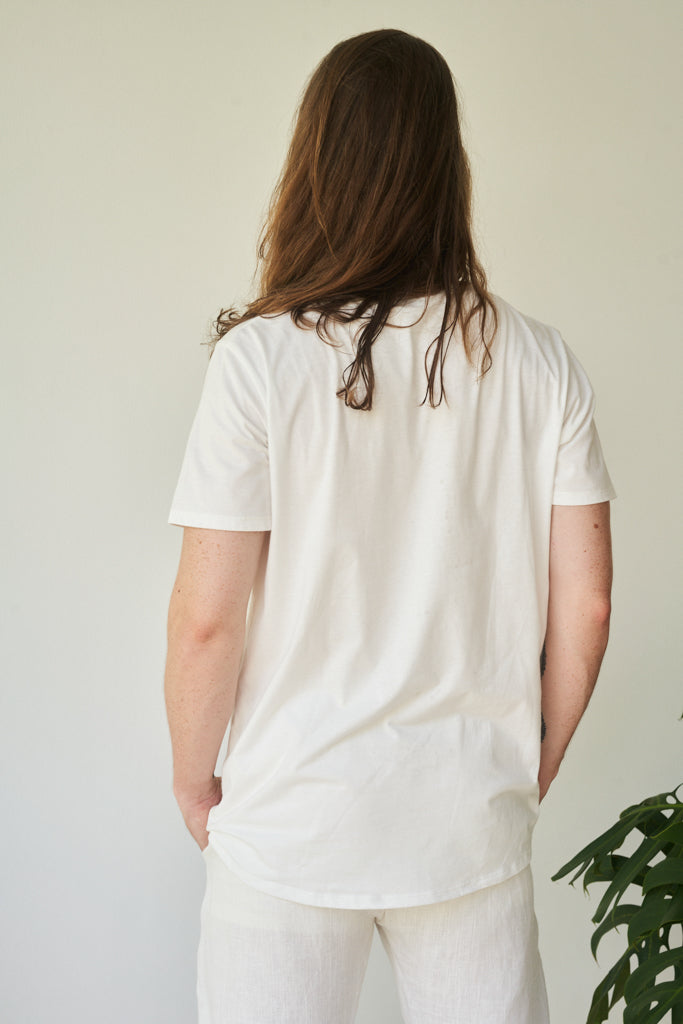 Kai Shirt - Bamboo - Pearl White Tiyara Soul Wear
