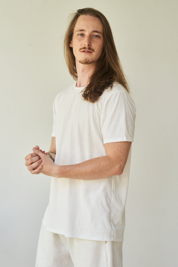 Kai Shirt - Bamboo - Pearl White Tiyara Soul Wear