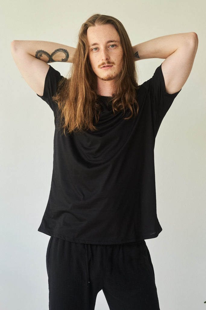 Kai Shirt - Bamboo - Black Onyx Tiyara Soul Wear