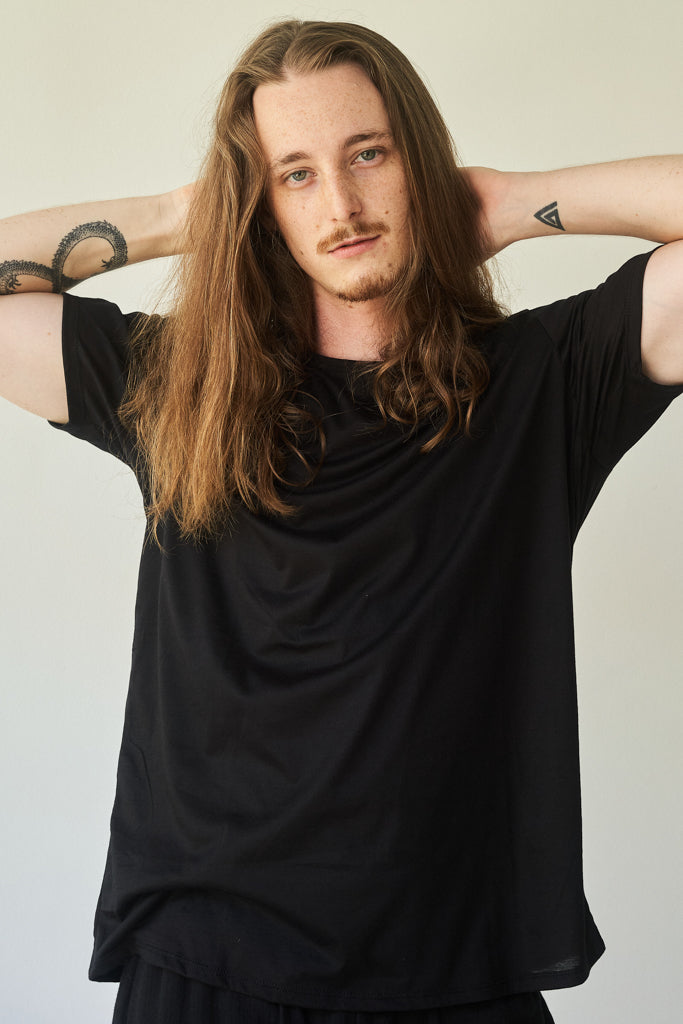 Kai Shirt - Bamboo - Black Onyx Tiyara Soul Wear