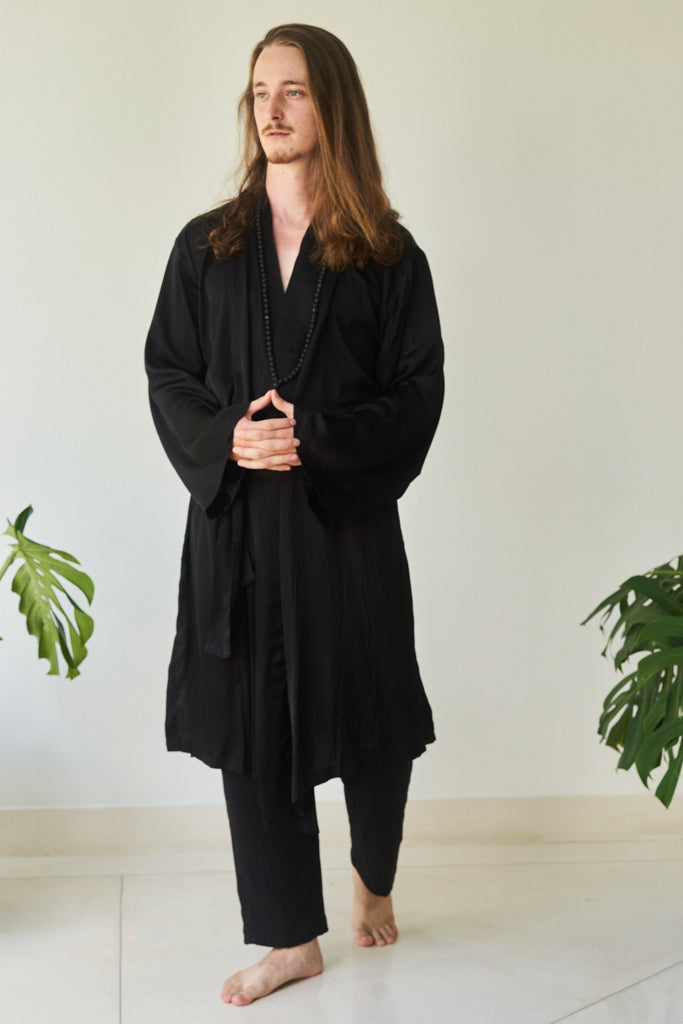 Chen Pant - Linen Cotton - Black Onyx Tiyara Soul Wear