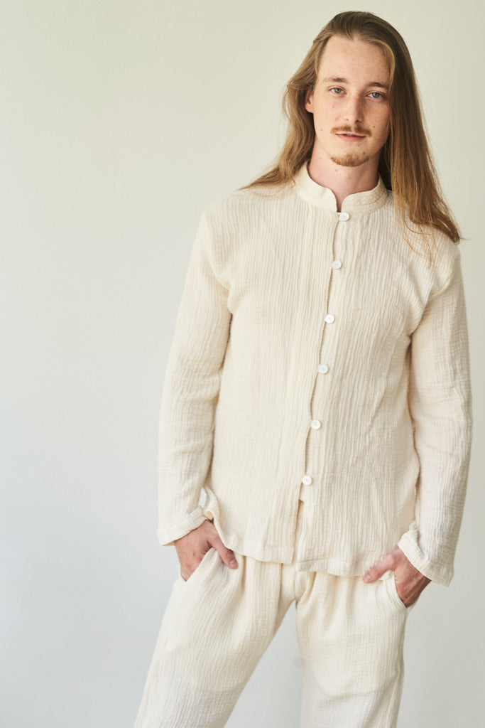 Chen Pant - Linen Cotton - Pearl White Tiyara Soul Wear