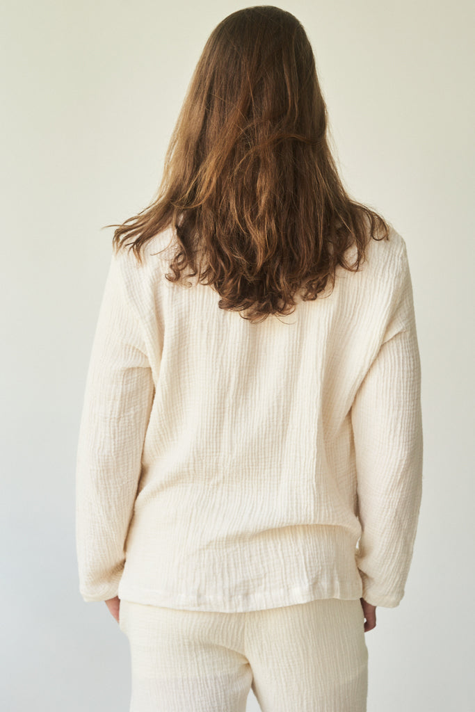 Chen Shirt - Linen Cotton - Pearl White Tiyara Soul Wear