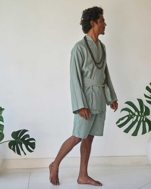 Shen Kimono - Linen - Sage Tiyara Soul Wear