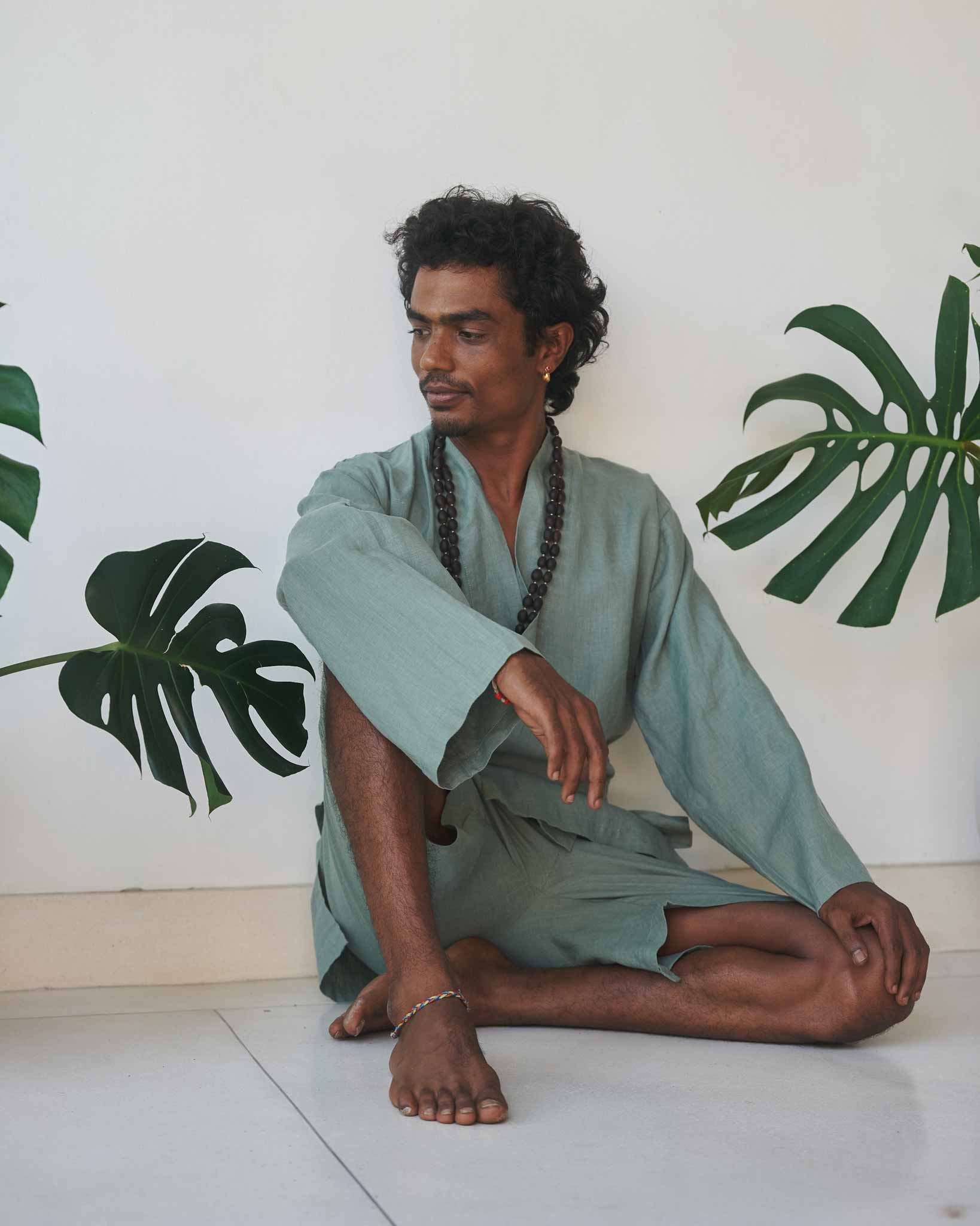 Shen Kimono - Linen - Sage Tiyara Soul Wear