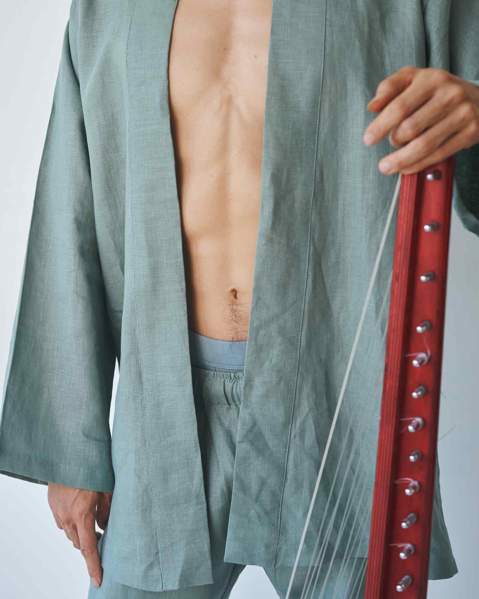 Shen Kimono - Linen - Sage Tiyara Soul Wear