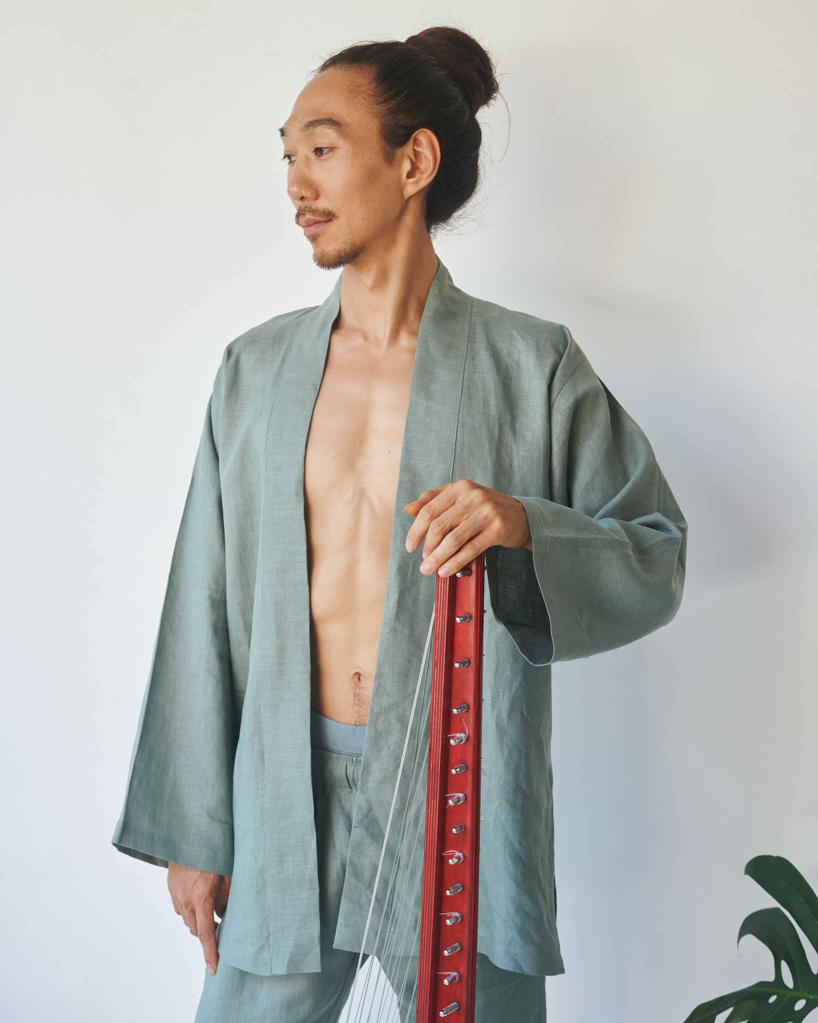 Shen Kimono - Linen - Sage Tiyara Soul Wear