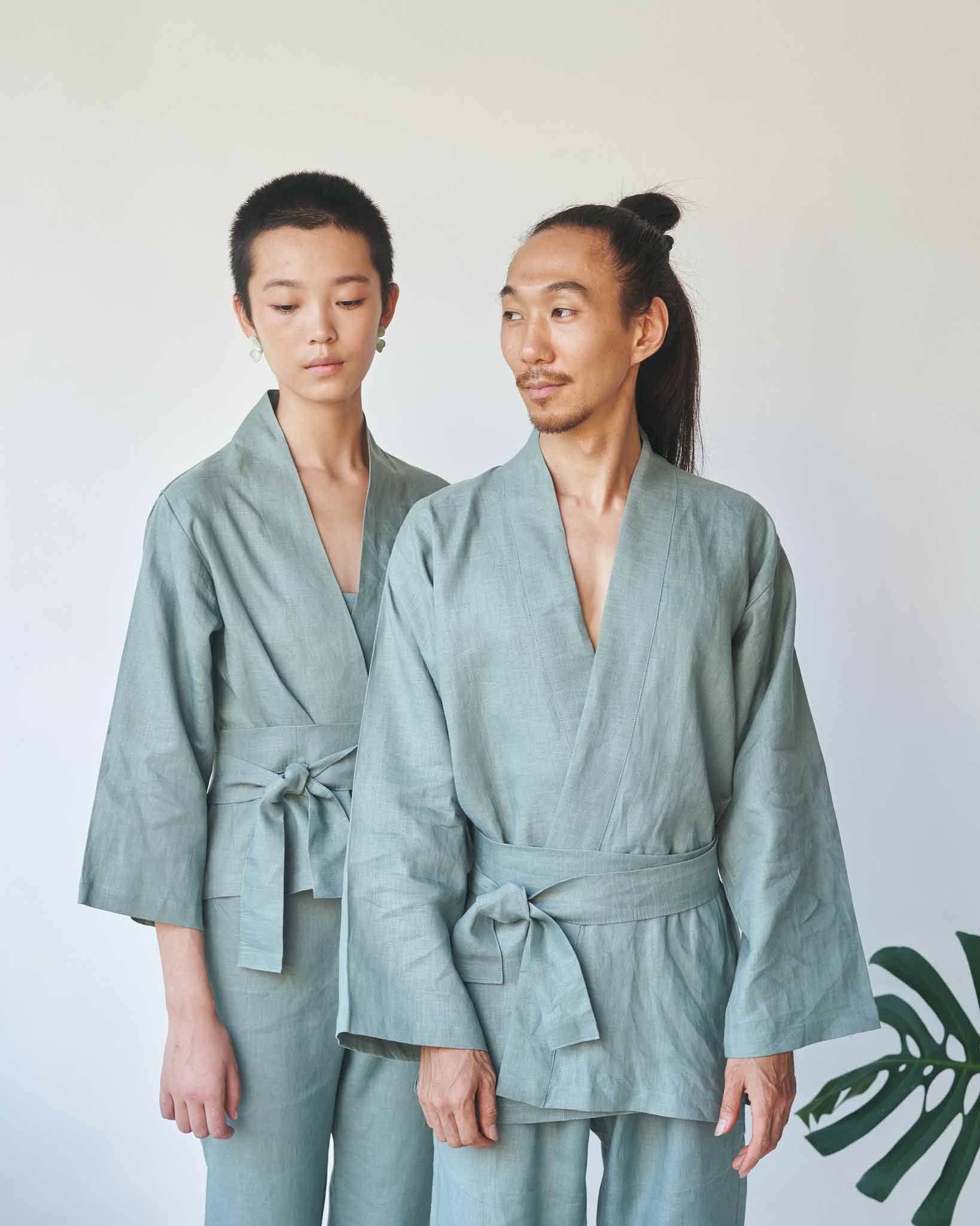 Shen Kimono - Linen - Sage Tiyara Soul Wear