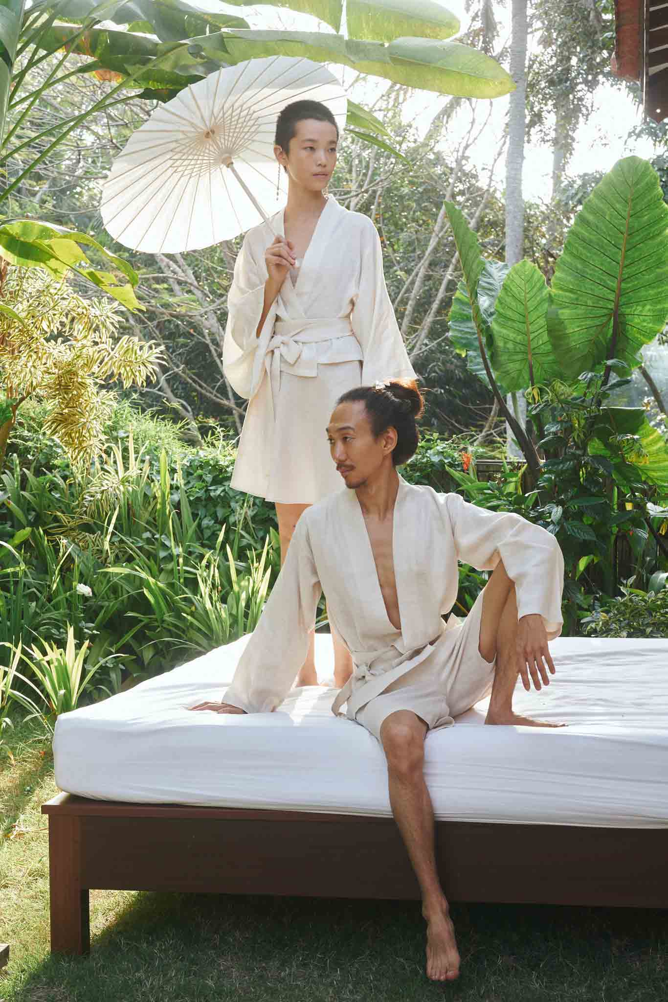 Shen Short - Linen - Pearl Tiyara Soul Wear