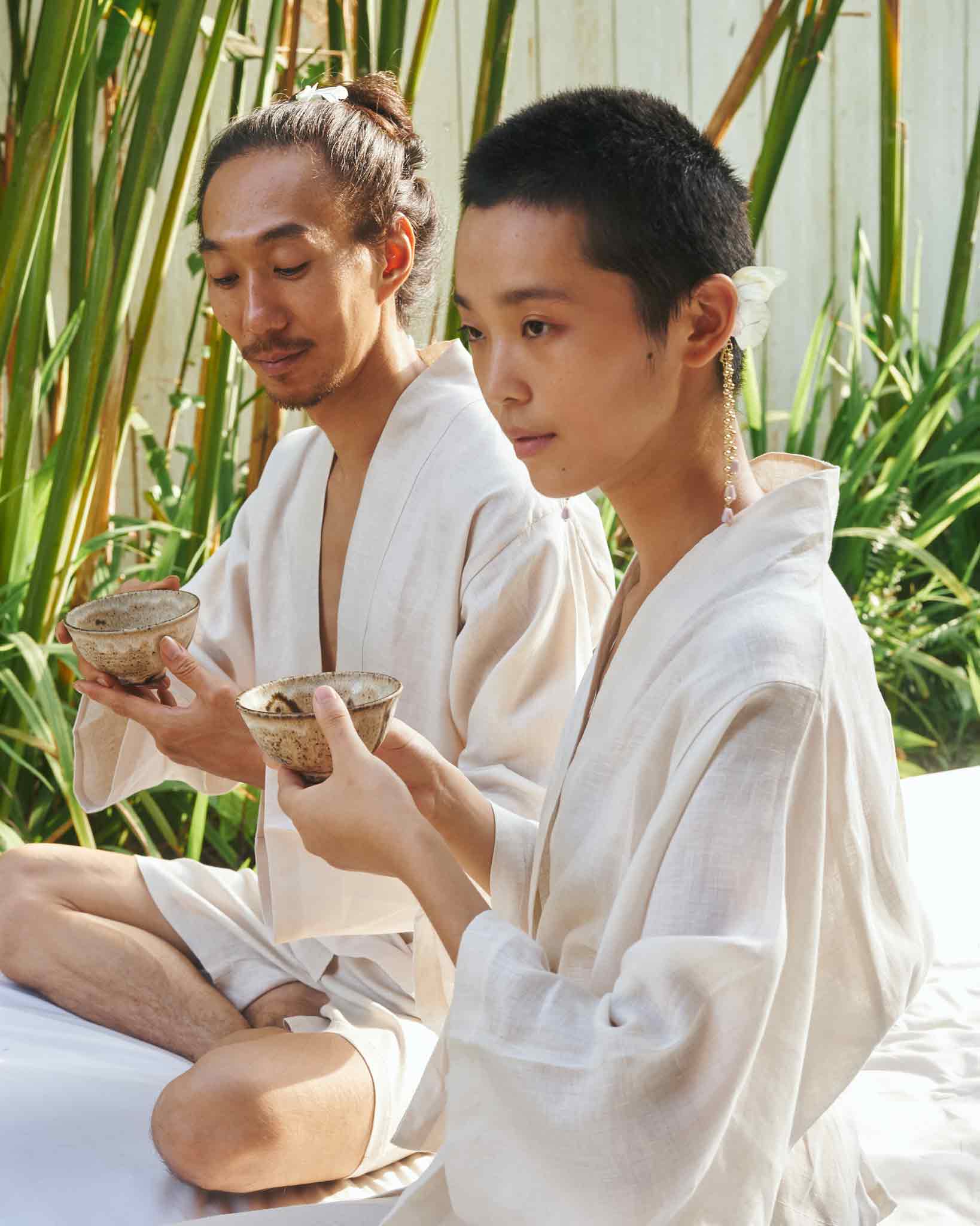 Shen Short - Linen - Pearl Tiyara Soul Wear