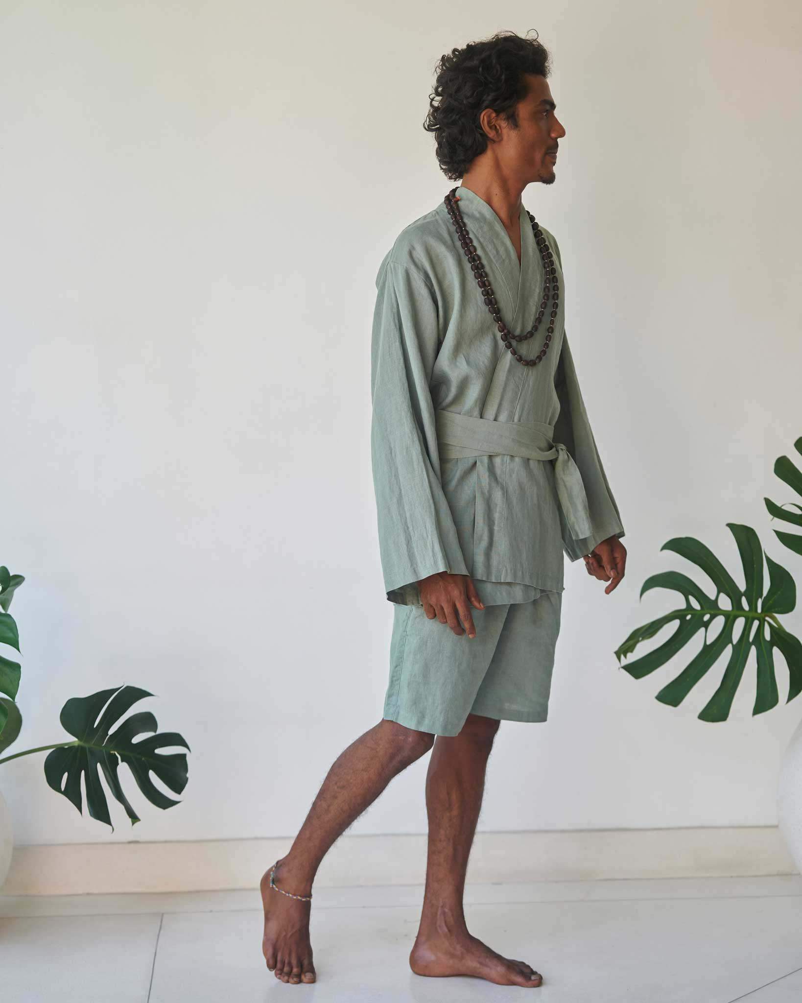 Shen Short - Linen - Sage Tiyara Soul Wear