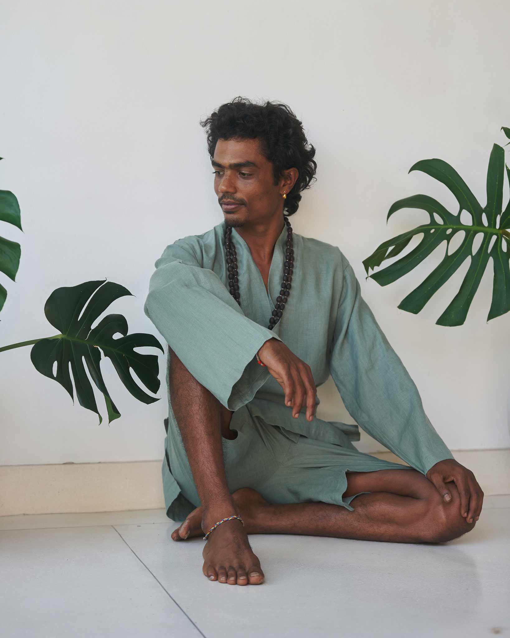 Shen Short - Linen - Sage Tiyara Soul Wear