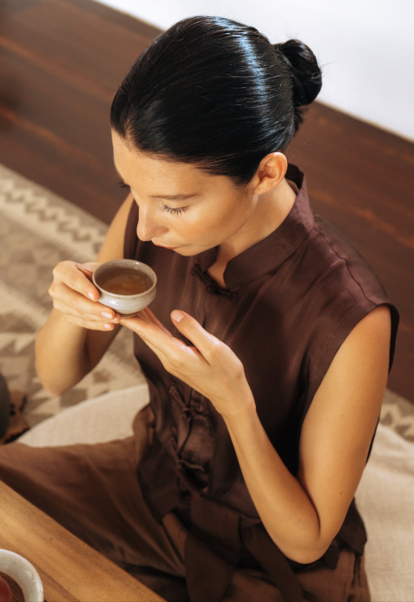 Lin Vest – Lyocell Silk – Earth Cacao