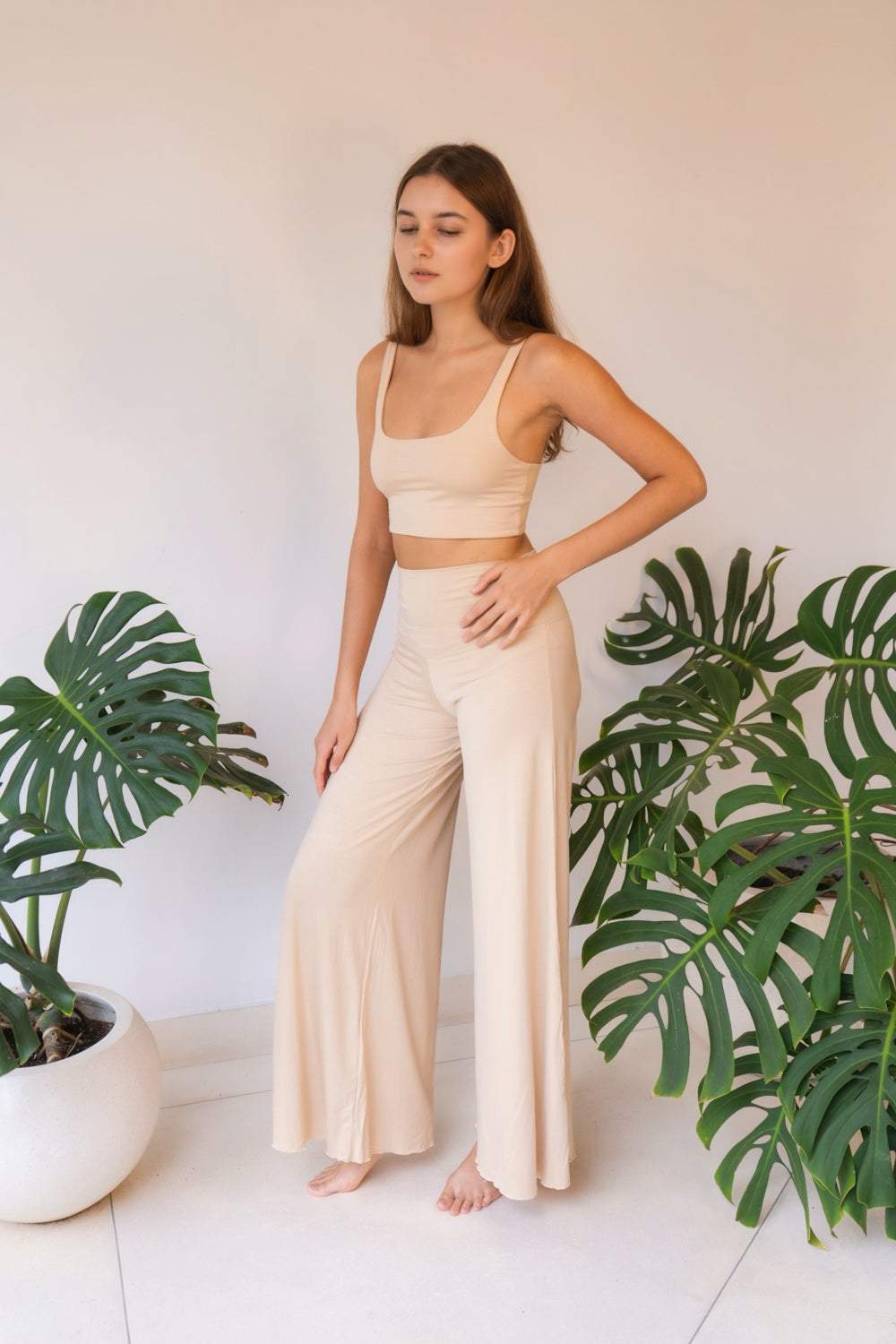 Sia Pant - ECOVERO™ - Beach Beige Tiyara LLC