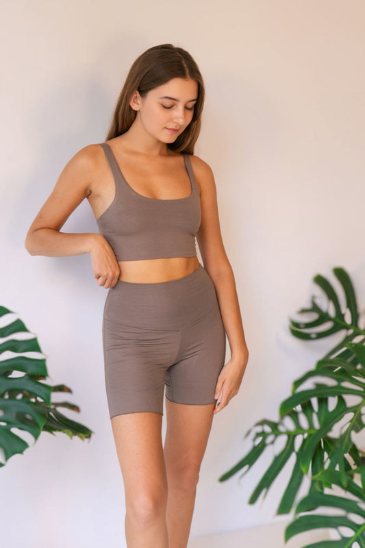 Kaili Short - ECOVERO™ - Stone Grey Tiyara LLC