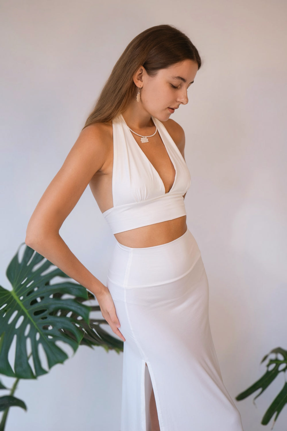 Kaili Skirt - ECOVERO™ - Natural White Tiyara LLC