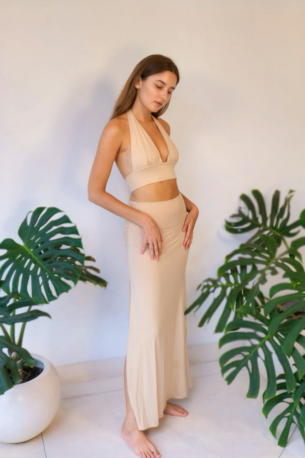 Kaili Top - ECOVERO™ - Beach Beige Tiyara LLC