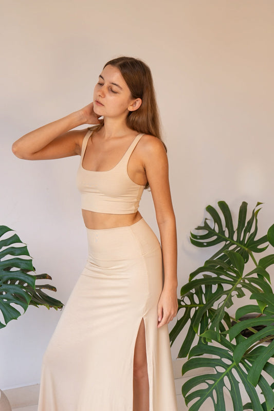Kaili Skirt - ECOVERO™ - Beach Beige Tiyara LLC