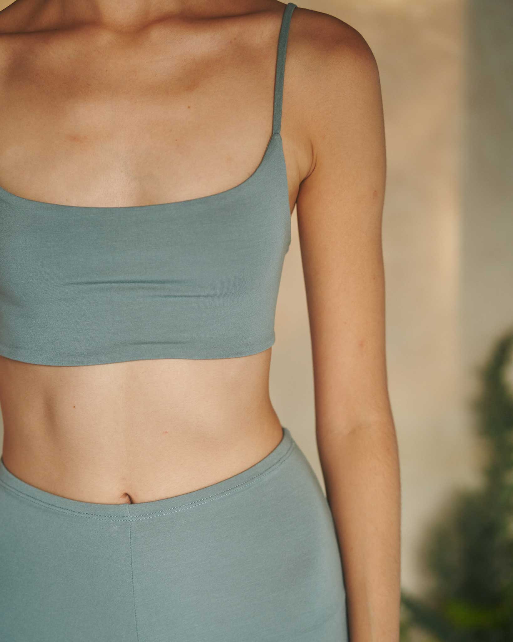Wulan Bralette - Plant Viscose - Sage Tiyara Soul Wear