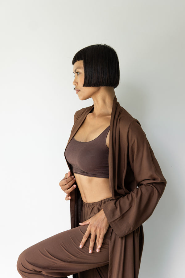 Lin Pants — Premium Rayon — Earth Cacao