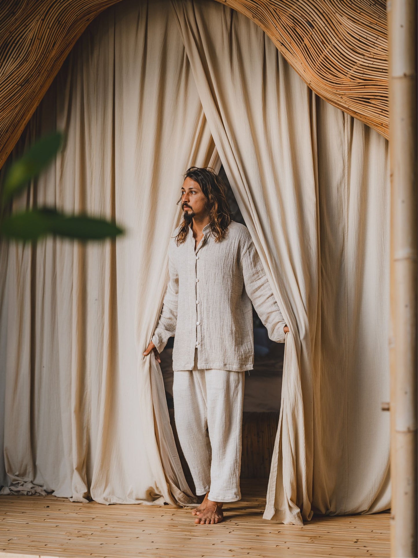 Chen Shirt - Linen Cotton - Pearl White