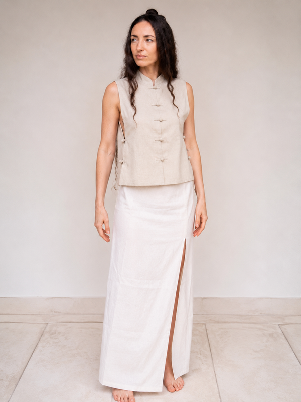 Makoto Skirt in Pearl White