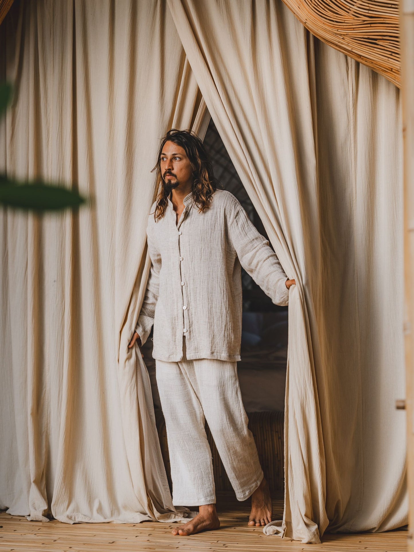 Chen Pant - Linen Cotton - Pearl White