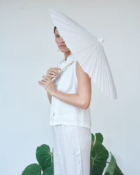 Lin Pant - Silk Tencel - Pearl White Tiyara Soul Wear