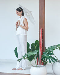 Lin Pant - Silk Tencel - Pearl White Tiyara Soul Wear
