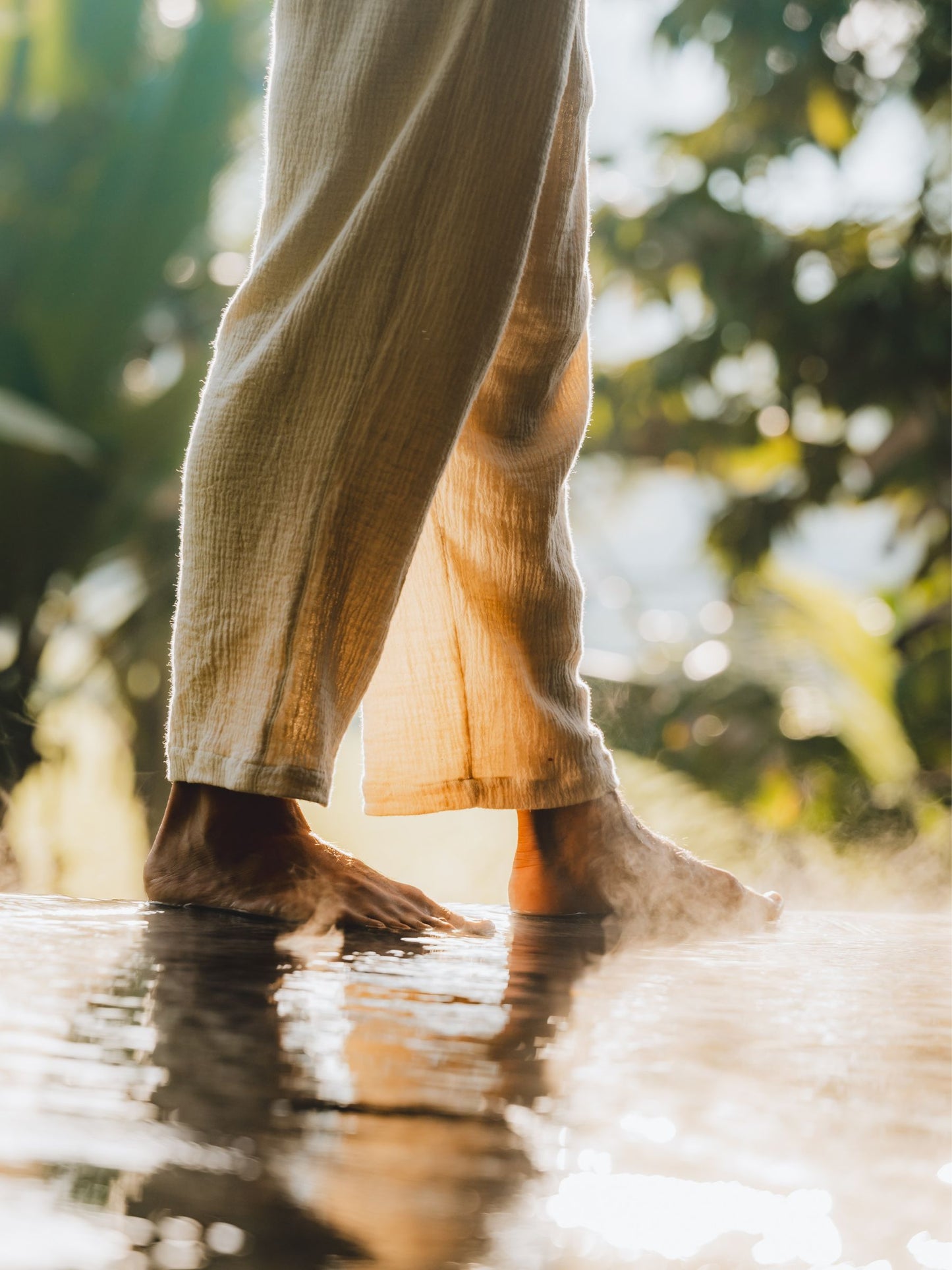 Chen Pant - Linen Cotton - Pearl White