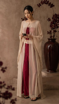 Isis Cape — Silk Crepe — Golden Pearl