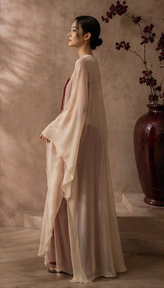 Isis Cape — Silk Crepe — Golden Pearl