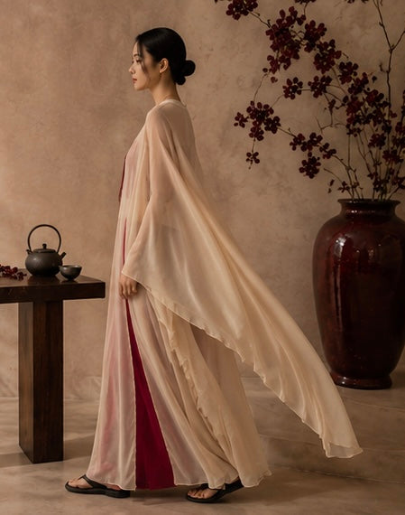 Isis Cape — Silk Crepe — Golden Pearl
