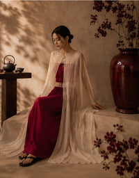 Isis Cape — Silk Crepe — Golden Pearl