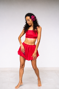 Sahara Skirt in Red Peony