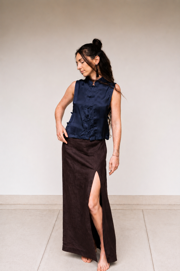 Makoto Skirt in Dark Brown