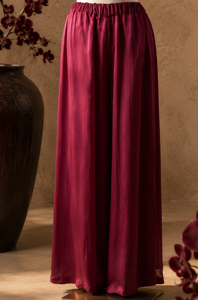 Ting Pant — Lyocell Silk — Sacred Maroon
