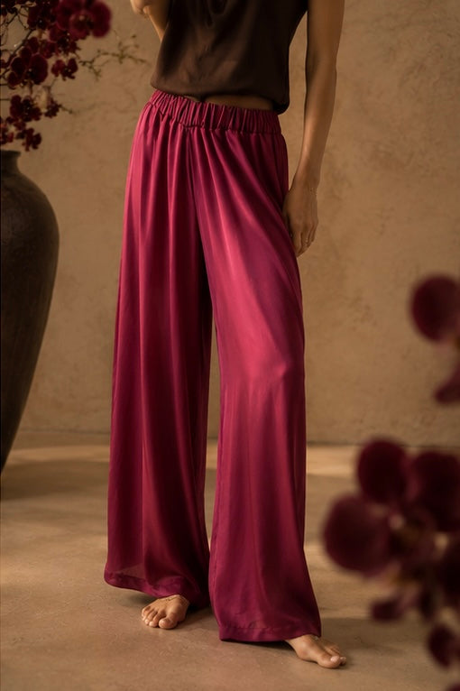 Ting Pant — Lyocell Silk — Sacred Maroon