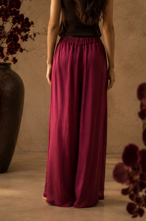Ting Pant — Lyocell Silk — Sacred Maroon