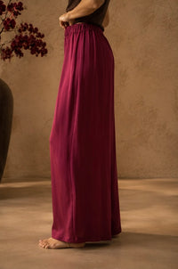 Ting Pant — Lyocell Silk — Sacred Maroon