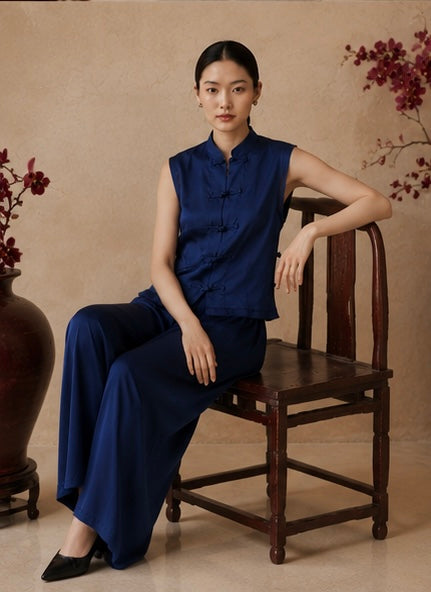 Ting Pant in Midnight Blue