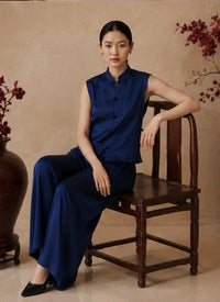 Ting Pant in Midnight Blue