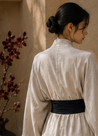 Obi Belt — Linen — Black Jade