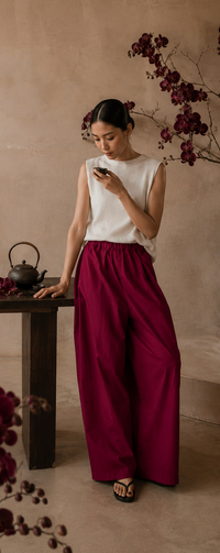 Ting Pants in Sacred Maroon